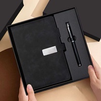 Ensemble cadeau de carnet de notes professionnel avec boucle magnétique et stylo à bille, journal de réunion de bureau, impression de logo personnalisée disponible