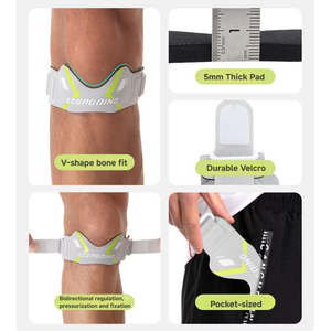 Rodilleras Ajustables <span class=keywords><strong>de</strong></span> Neopreno Suave con Soporte para la Rótula para Correr, Talla Única, Soporte para Estabilizar la Rodilla y la Tendinitis - Product Image 3