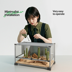 Terrario Apilable de Doble Puerta Cleen <span class=keywords><strong>Yee</strong></span> 2.0 para Reptiles, Tortugas, Geckos Leopardo, Lagartos, Serpientes, Geckos Crestados, Tanque de Selva Tropical - Product Image 5