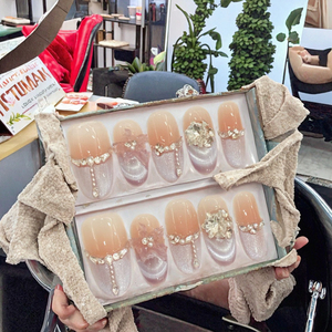 Hot Y2K Gothic hạnh nhân nail sticker handmade Báo Chí móng tay với Stiletto bướm thiết kế chất lượng cao vuông ứng dụng cho Đảng - Product Image 5
