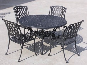 Yoho <span class=keywords><strong>Morden</strong></span> Bộ Bàn Ăn Cadiz Bằng Nhôm Đúc 9 Chiếc Bộ Ghế Bàn Ăn Sân Vườn Bằng Kim Loại Cho Sân Sau Sân Vườn - Product Image 6