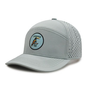 Gorra Deportiva Impermeable con Parche Bordado Personalizado OEM, Visera Plana, Malla Transpirable en la Parte Trasera, Ajustable con Cierre a Presión, Unisex, para Actividades al Aire Libre - Product Image 6