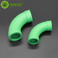 Accessoires pour tuyaux d'eau en polypropylène PPR de 20-32 16 mm, couleur vert noir, coude de pont en plastique