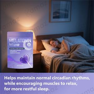Amaz OEM integratore alimentare sonno melatonina lecca lecca promuovere il rilassamento sonno vitamina D melatonina lecca lecca caramelle - Product Image 3