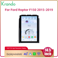 Autoradio Android à écran vertical Tesla de 14,5 pouces pour Ford Raptor F150 2015-2019, système multimédia de voiture, CarPlay sans fil, autoradio GPS
