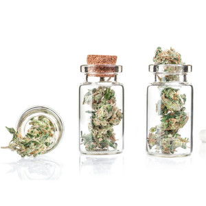 Lanjing Mini Tùy Chỉnh Kích Thước Rõ Ràng Trôi Chai Lọ Thủy Tinh Rỗng Với Nút Chai Có Nắp Chúc Chai - Product Image 1