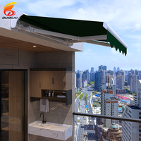 Auvent Spécial Terrasse Durable, Imperméable, Coupe-Vent, Télécommandé, Rétractable, en Aluminium, Protection Solaire pour Extérieur, Projection 6m