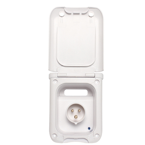 TYTXRV 220V-250V White Color Waterproof 16A External Flush Hook up <strong>Caravan</strong> RV Parts <strong>Plugs</strong> &amp; Sockets - Product Image 4