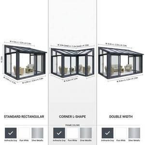 Yeyon 2026 OEM Véranda en verre et aluminium de qualité supérieure, à rupture de pont thermique, pour jardin résidentiel extérieur - Product Image 3