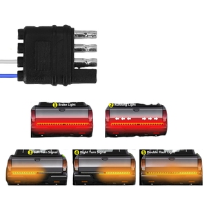 Repuestos de Moto, Barra de Luces para Camioneta de 60/48 Pulgadas, Luz Trasera Multifunción, Direccional, Luz de Freno de Flujo Continuo Tipo Espina de Pescado - Product Image 3