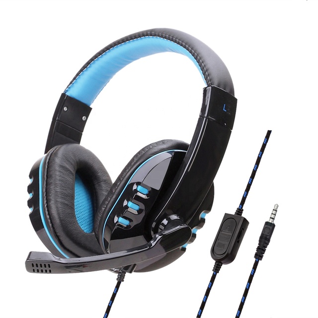 3.5mm Wired Gaming Headphone Over Ear Stereo Headset With Microphone for PS4 Xbox One PC Game Headsets with Package