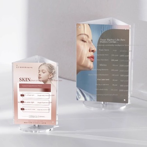 Support de présentoir rotatif en acrylique pour carte de table pour salon de manucure et salon de coiffure Porte-liste de prix - Product Image 1