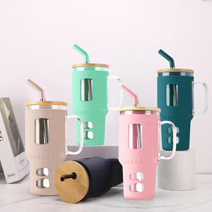 Verre à eau et à bière en verre borosilicate de haute qualité Ice Bullion 32oz, design élégant, grande capacité, écologique, moderne, logo personnalisé - Product Image 3