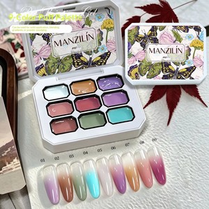 Nuevo Set Especial de Salón: 9 Esmaltes de Uñas en Gel UV Gongge Pat, Esmalte de Uñas en Gel Sólido Rojo y Degradado - Product Image 6
