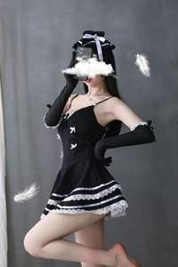 Disfraz de Lolita Ecowalson, Atuendos Sexys, Disfraces de Halloween para Mujer, Disfraz de Sirvienta para Adultos, Lencería de Cosplay, Sirvienta Francesa de Noche - Product Image 3