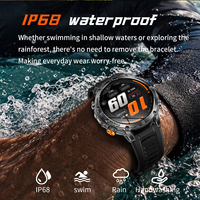 AK122 Nuovo Smartwatch Sportivo da Uomo, Display HD 1.7 Pollici, 1400mAh, Chiamate BT, IP68, Doppia Torcia LED, Monitoraggio Frequenza Cardiaca e Ossigeno nel Sangue, OEM