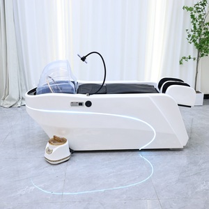 Professional Salon Headspa Steamer Therapy Shampoo Washing Massage Chair Electric Modern Shampoo Bed Wash Massage Features