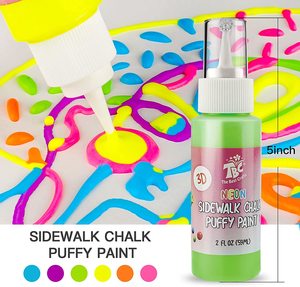 Juego de <span class=keywords><strong>Pintura</strong></span> Puff Personalizada de 6 Colores, 2 Onzas, <span class=keywords><strong>Pintura</strong></span> 3D <span class=keywords><strong>para</strong></span> Acera, Bolígrafos Puff 3D, <span class=keywords><strong>Pintura</strong></span> Puff Neón <span class=keywords><strong>para</strong></span> Manualidades, Lienzo, Vidrio, <span class=keywords><strong>Ropa</strong></span>, Madera. - Product Image 5