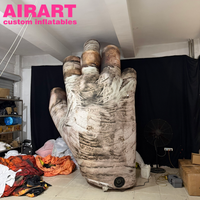 Nouvelles mains gonflables réalistes pour Halloween, paumes gonflables pour décorations et accessoires lors d'activités