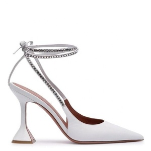 Chaussures de bureau pour femmes à bout pointu, talon chaton, bride cheville, nœud décoratif, chaussures à talons hauts pour femme, collection printemps - Product Image 6