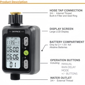 Automatic Timing Irrigation Watering Device Large Screen LCD Intelligent Spray <b>Timer</b> Plastic Material for Garden Balcony - Product Image 2
