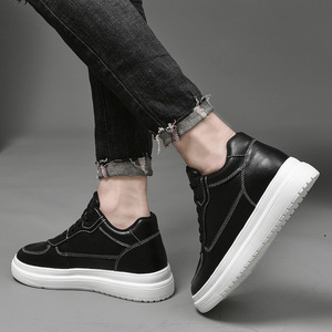 <span class=keywords><strong>Scarpe</strong></span> <span class=keywords><strong>Bianche</strong></span> da <span class=keywords><strong>Uomo</strong></span>/Donna con Rialzo 6-10 cm, Taglie Grandi 35-47, <span class=keywords><strong>in</strong></span> Vera <span class=keywords><strong>Pelle</strong></span>, <span class=keywords><strong>Scarpe</strong></span> Trendy con Plateau per Camminata Casual - Product Image 6