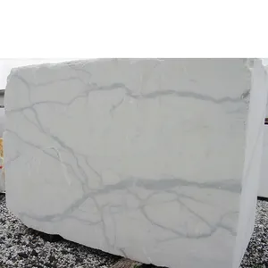 Bianco Statuario Venato意大利白色大理石抛光板瓷砖面板，带有工程灰色纹理