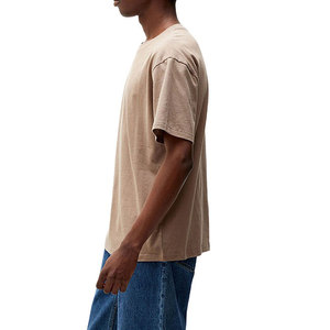 T-shirt Homme Oversize en Coton Lourd 100% Coton, Coupe Boxy, Épaules Tombantes, Style Streetwear, Uni et Cropped - Product Image 3