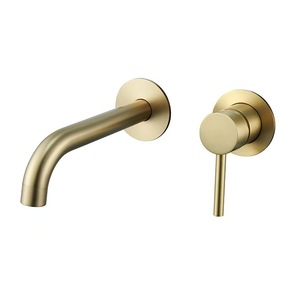 304 Stainless Steel Wall Mount Basin Faucet Single Handle Ceramic Valve Core 1.5gpm Flow Rate For Washbasin - Product Image 4