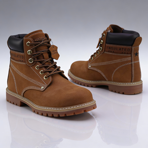 Botas Tácticas de Cuero Genuino con Cordones y Punta de Acero, Color Coyote Brown, Promoción de Stock Cacatu, Antideslizantes y Resistentes al Aceite - Product Image 1