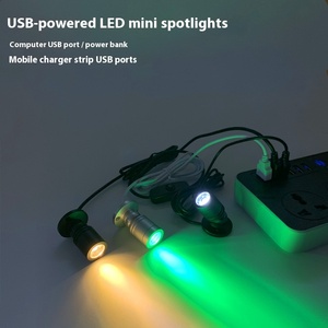 Design moderne 1W LED Petit projecteur Interface USB Aluminium 5V Chargeur mobile Affichage couleur pour compteur de trésor Main - Product Image 2