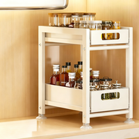 Étagère de rangement coulissante pour évier, étagère sous évier pour cuisine et salle de bain, étagères de rangement pour comptoir domestique