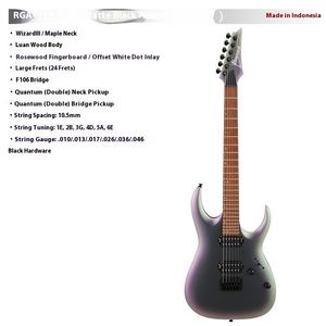 Pour guitare électrique caméléon RGA42EX-Bam érable et ébène de qualité professionnelle 24 frettes pont fixe fabriqué en Indonésie - Product Image 2