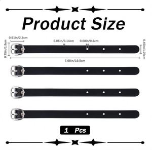 PU Leather Luggage Tag <b>Straps</b> Adjustable <b>Strap</b> Tag Holders for <b>Suitcases</b> Luggage Tag Loops with Alloy Buckle - Product Image 2