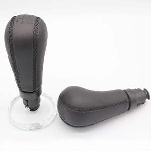 Poignée de levier de vitesses manuelle Volvo en cuir noir 5 6 vitesses ergonomique pour voiture - Product Image 1