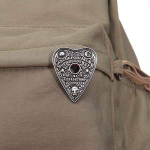 Alfileres de esmalte de calavera de Halloween, broche de insignia en forma de <span class=keywords><strong>corazón</strong></span> creativo, regalo de joyería de Metal para amigos, ropa - Product Image 3