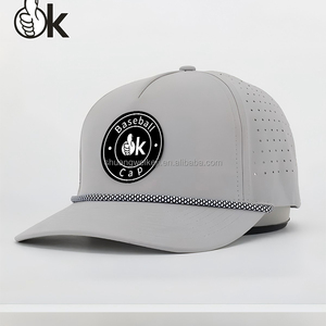 Casquette de baseball personnalisée avec logo entièrement perforé, découpe au laser, bord original, cordon, broderie, imperméable, casquette de camionneur - Product Image 3