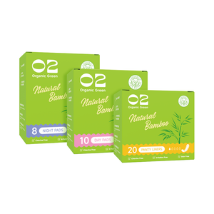 Prodotti per l'igiene personale in fibra di bambù naturale Ultra-sottile da donna assorbenti igienici per il marchio O2 - Product Image 1