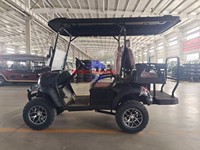 Voiturette de golf électrique à 4 roues homologuée pour la route, batterie lithium, 7-8 places, 5000/7500W, 50-70 km/h, 70-90 km d'autonomie, freins à disque, certifiée CE, 14 pouces