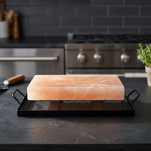 Losas de Sal Rosa del Himalaya para Cocinar, Talladas, con Soporte Metálico, Directamente del Proveedor de Fábrica - Product Image 1