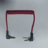 Câble audio spiralé noir à angle droit de 90 degrés, 3,5 mm, gaine en PVC, connecteur plaqué or, DC3.5 3 pôles, microphone, téléphone, haut-parleur