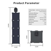 Panneaux solaires monocristallins pliables Glory 120W noirs, étanches IP67, efficacité 24,8 %, pour camping, extérieur, camping-car, voyage, bateau, toit 1