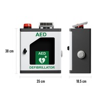 Armoire extérieure en aluminium WAP-A01SOL pour DAE avec éclairage solaire LED tout-en-un du crépuscule à l'aube