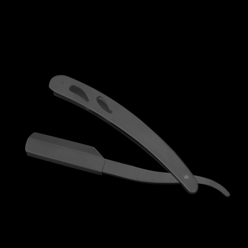 Rasoio dritto da barba nero