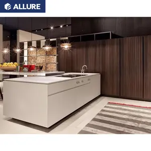 Allure tüm Modern fikirler akıllı yüksek parlak cila mutfak dolabı şirketleri satılık