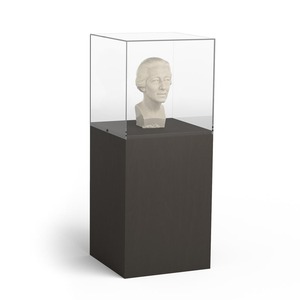 Vitrine d'exposition en acrylique transparent sur mesure avec base noire, boîte de présentation en verre anti-poussière pour sculpture, buste, collection d'art, musée - Product Image 1
