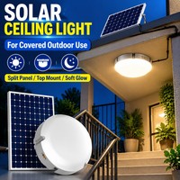 Lampu Gantung Tenaga Surya 500W Kecerahan Tinggi dengan Remote Timer untuk Penerangan Area Luar Ruangan, Pertanian, Bengkel, Halaman, dan Gudang
