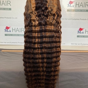 วิกผมหน้าผากสีไฮไลท์ 10a ผมแท้ 100% สำหรับวิกผมลูกไม้แบบใส ผมอินเดียเรมี่ ความหนาแน่น 180% วิกผมแบบไม่ต้องใช้กาว - Product Image 2