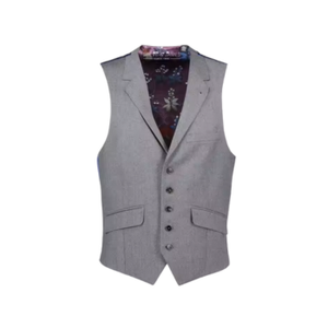Steve James Men's Slim Fit Woolen <b>Waistcoat</b> Vest Breathable Cotton Premium Grade Smart Casual Outer Wear for Autumn OEM Service - Product Image 1