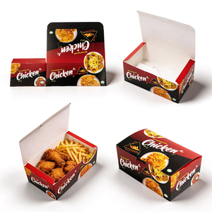 Caja de Embalaje de Alimentos Plegable Personalizada <span class=keywords><strong>al</strong></span> por Mayor para <span class=keywords><strong>Papas</strong></span> Fritas y <span class=keywords><strong>Pollo</strong></span> Frito - Product Image 3